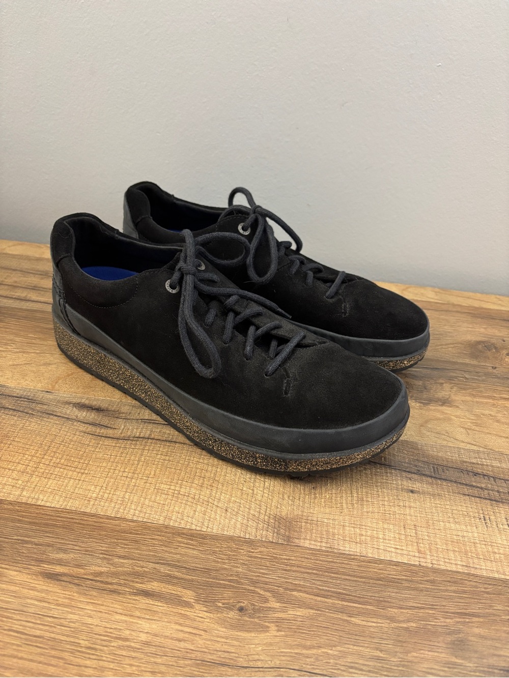 Birkenstock Honnef Low Suede Leather Lace Up Shoes Narrow Width Black Men’s